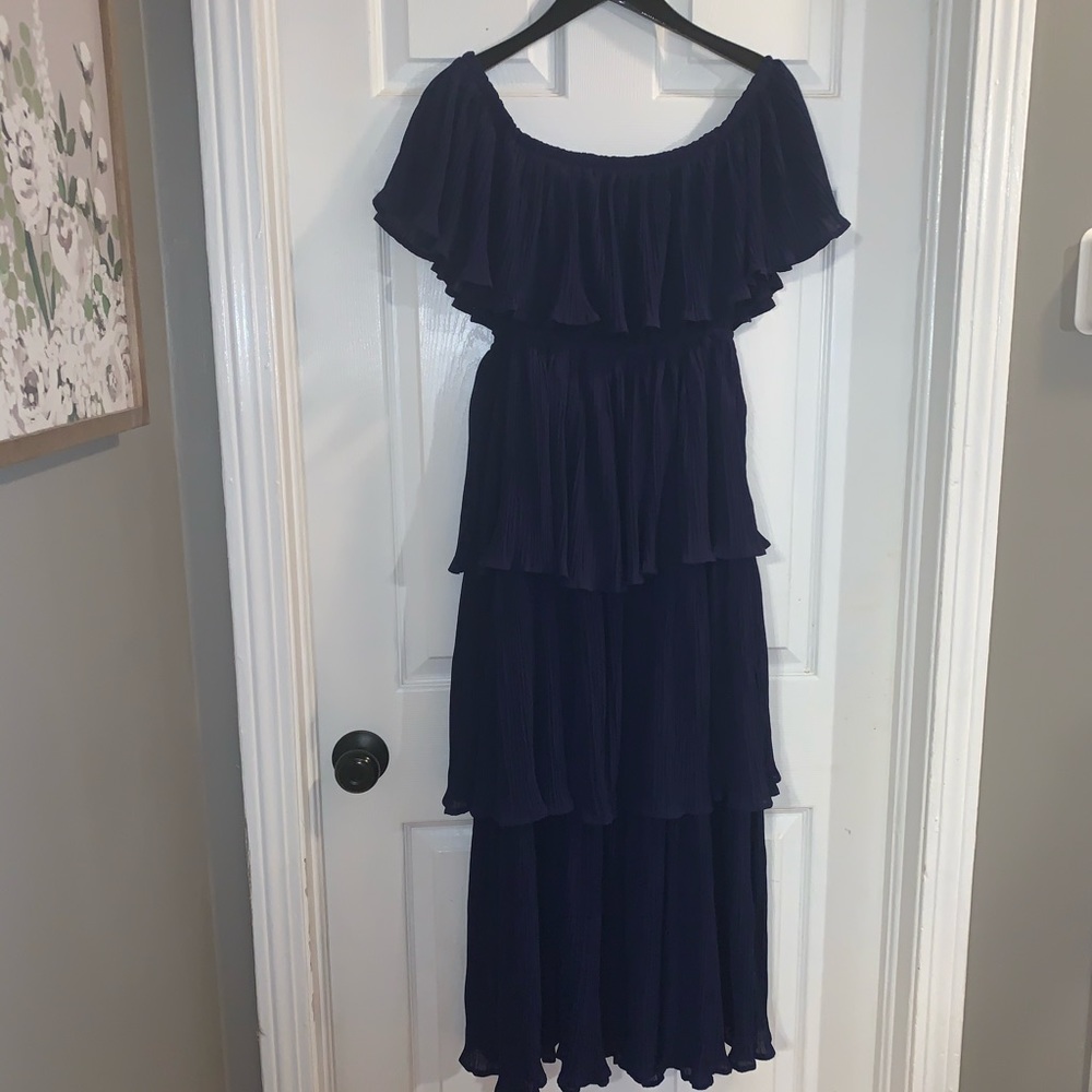 Zarra pleated ruffle dress